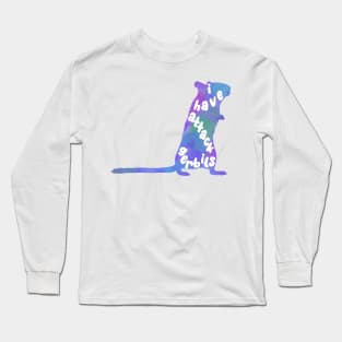 I have attack gerbils (blue watercolour gerbil) Long Sleeve T-Shirt